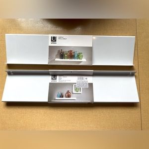 Set of 2 Umbra Simple Wall Shelves – “Montage” Model, White Finish